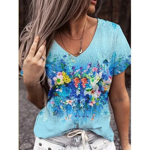 Summer Casual Tee Short Sleeve Women T-Shirts