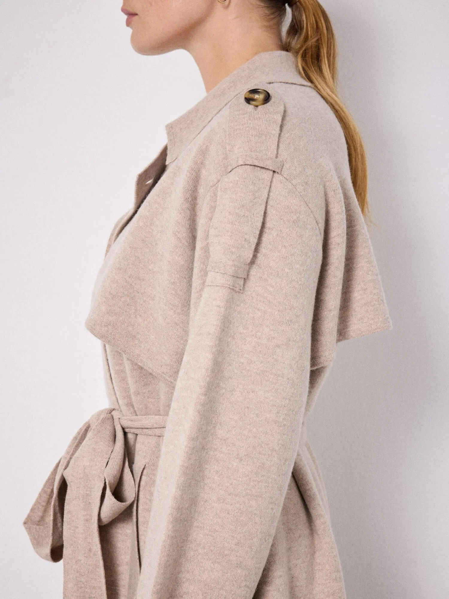 Talia Wool and Cashmere Trench Coat