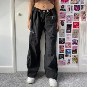 TAVIMART  -  y2k Aesthetic Baggy Cargo Pants with Big Pockets Zipper Trousers Casual Streetwear Sweatpants Low Waisted Joggers 2000s