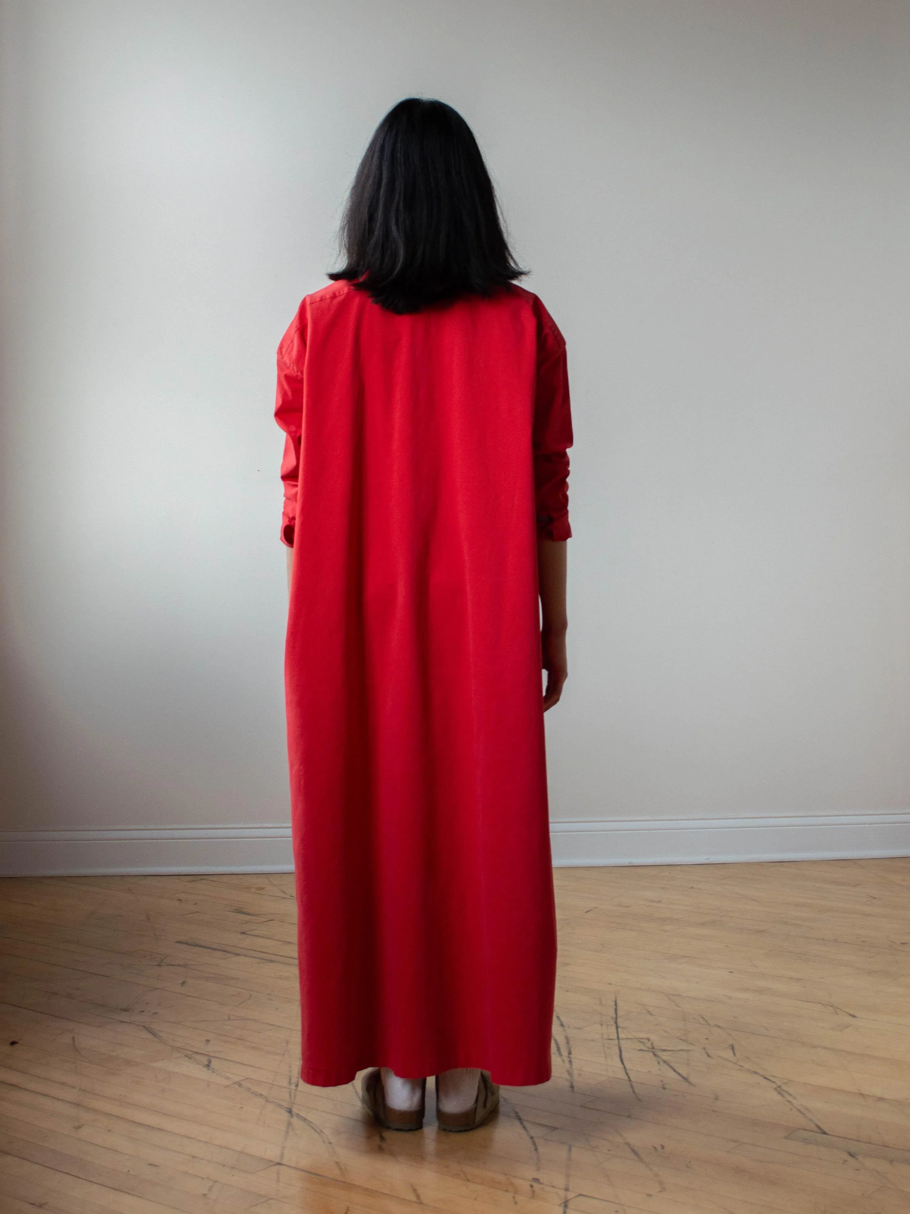 The Draughtsman Dress - Scarlet Twill