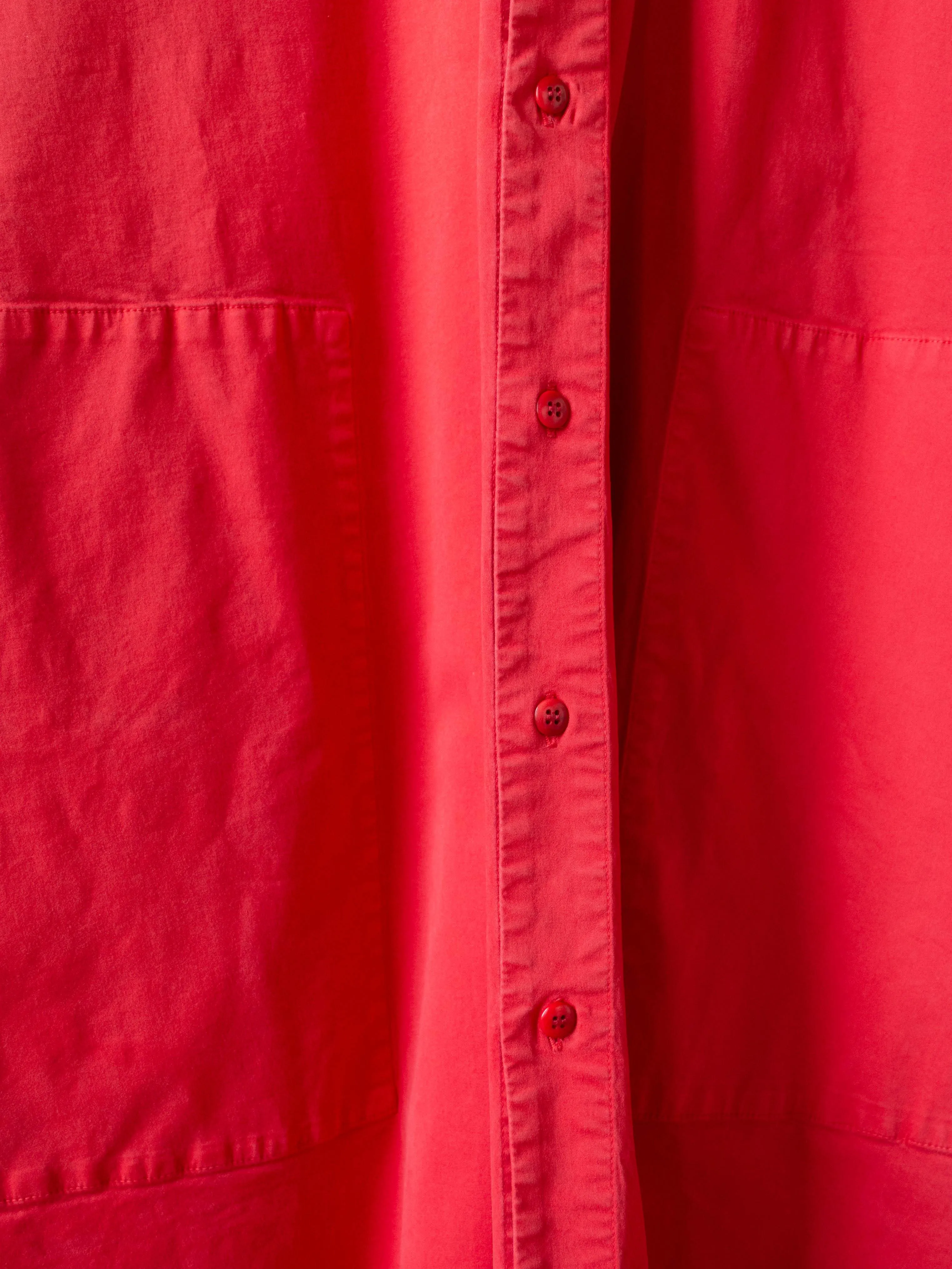 The Draughtsman Dress - Scarlet Twill