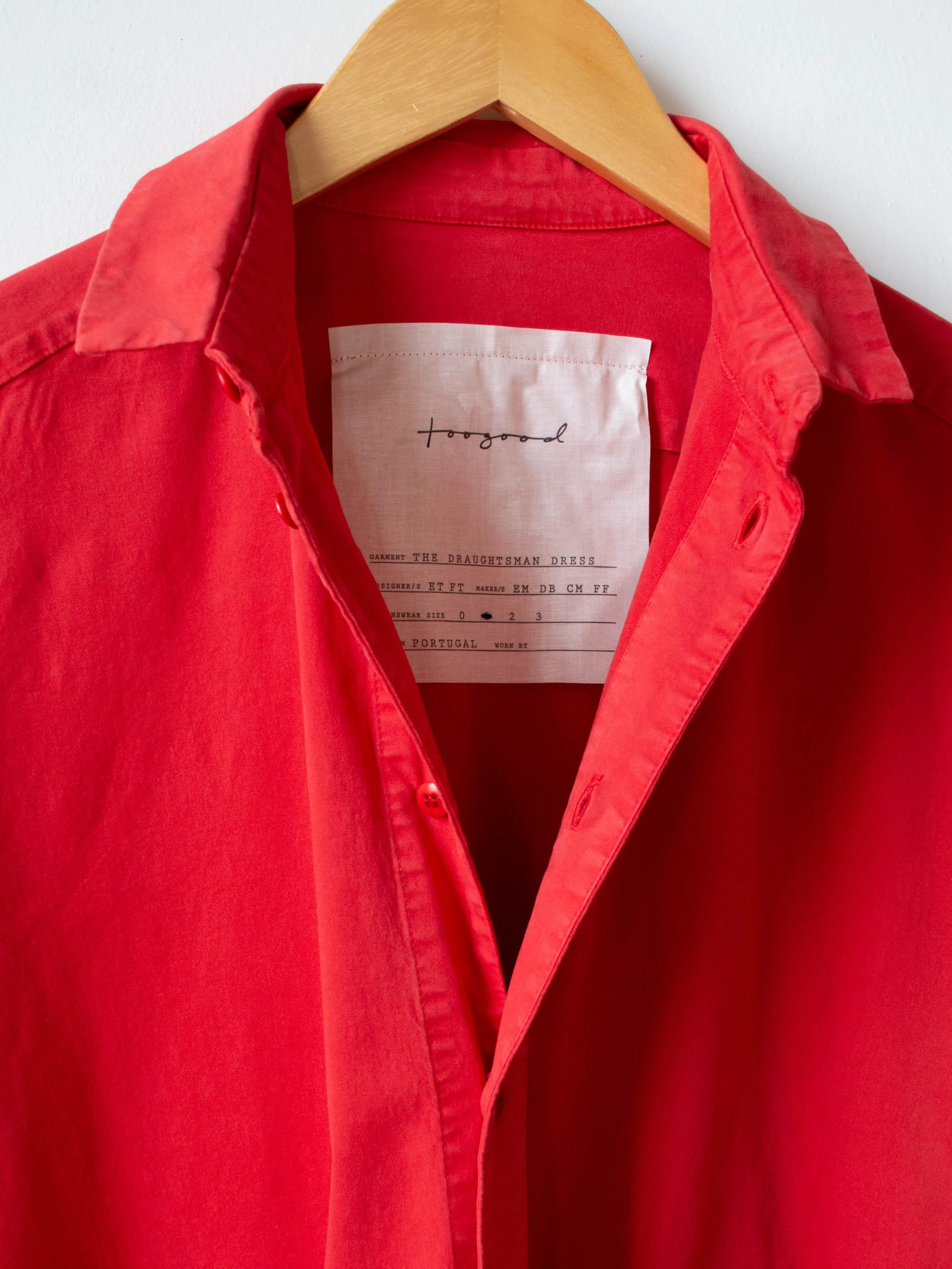 The Draughtsman Dress - Scarlet Twill