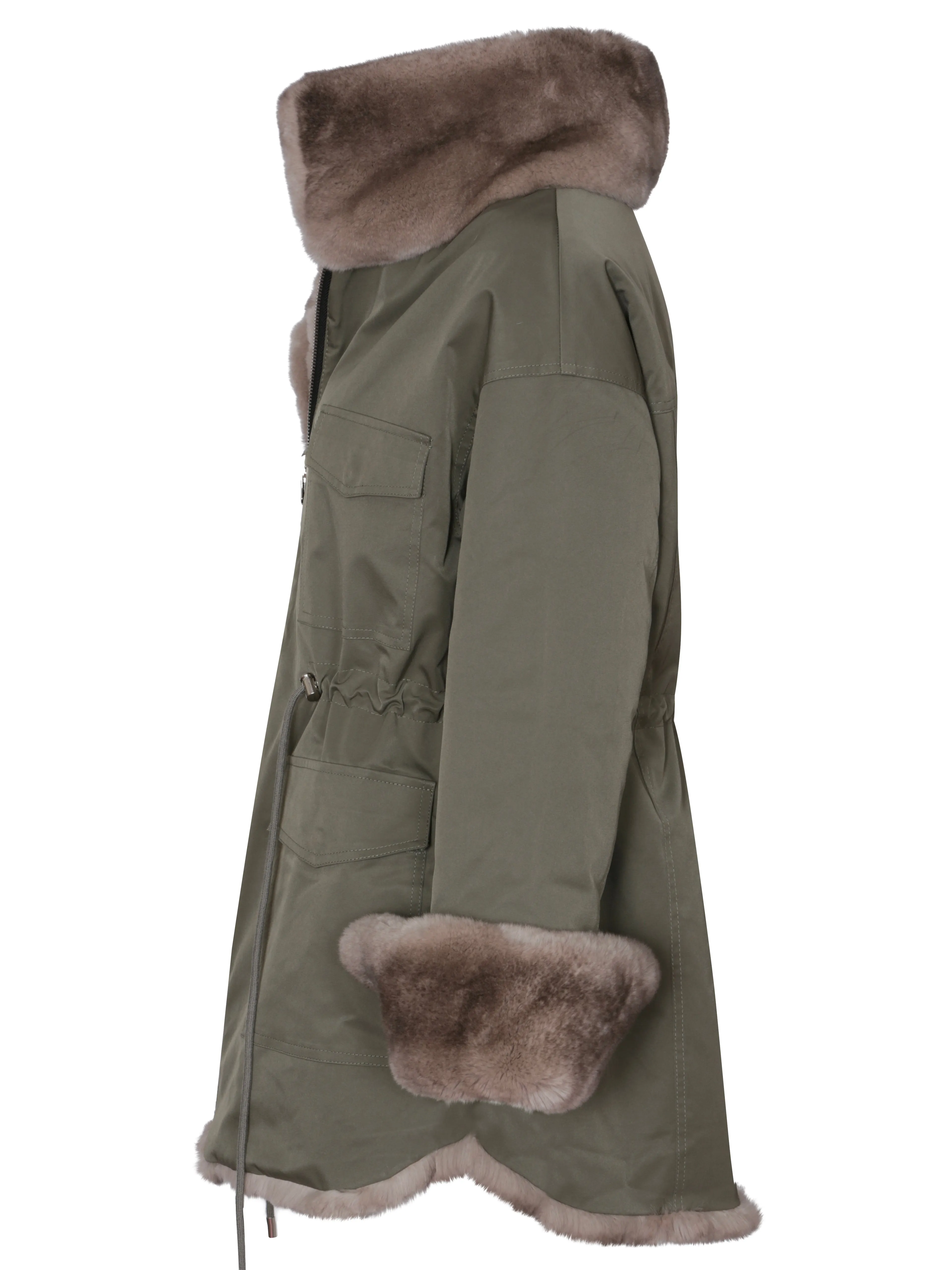 The Elisa Parka Khaki Green