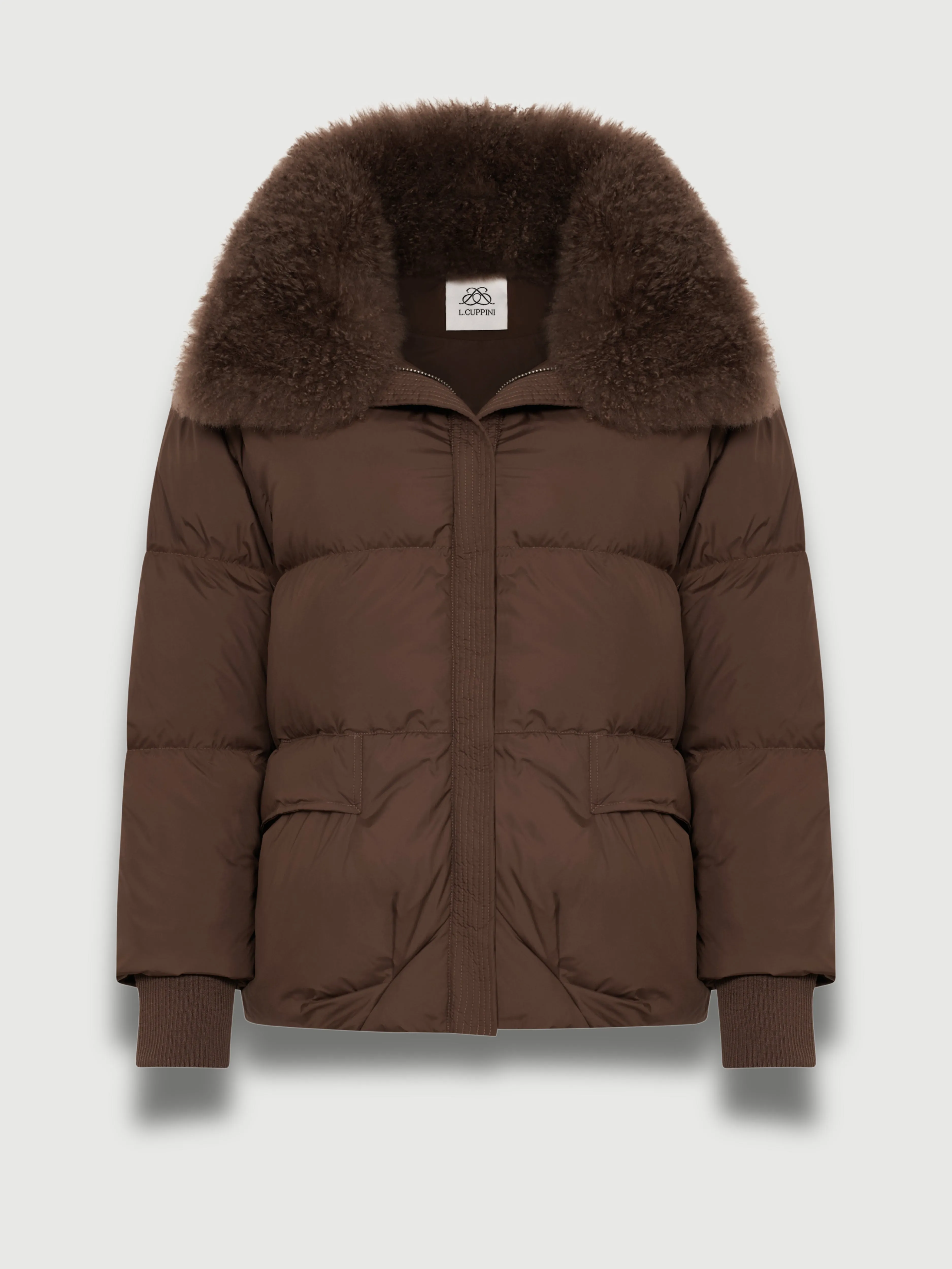 The Freja Puffer Jacket and Vest Brown