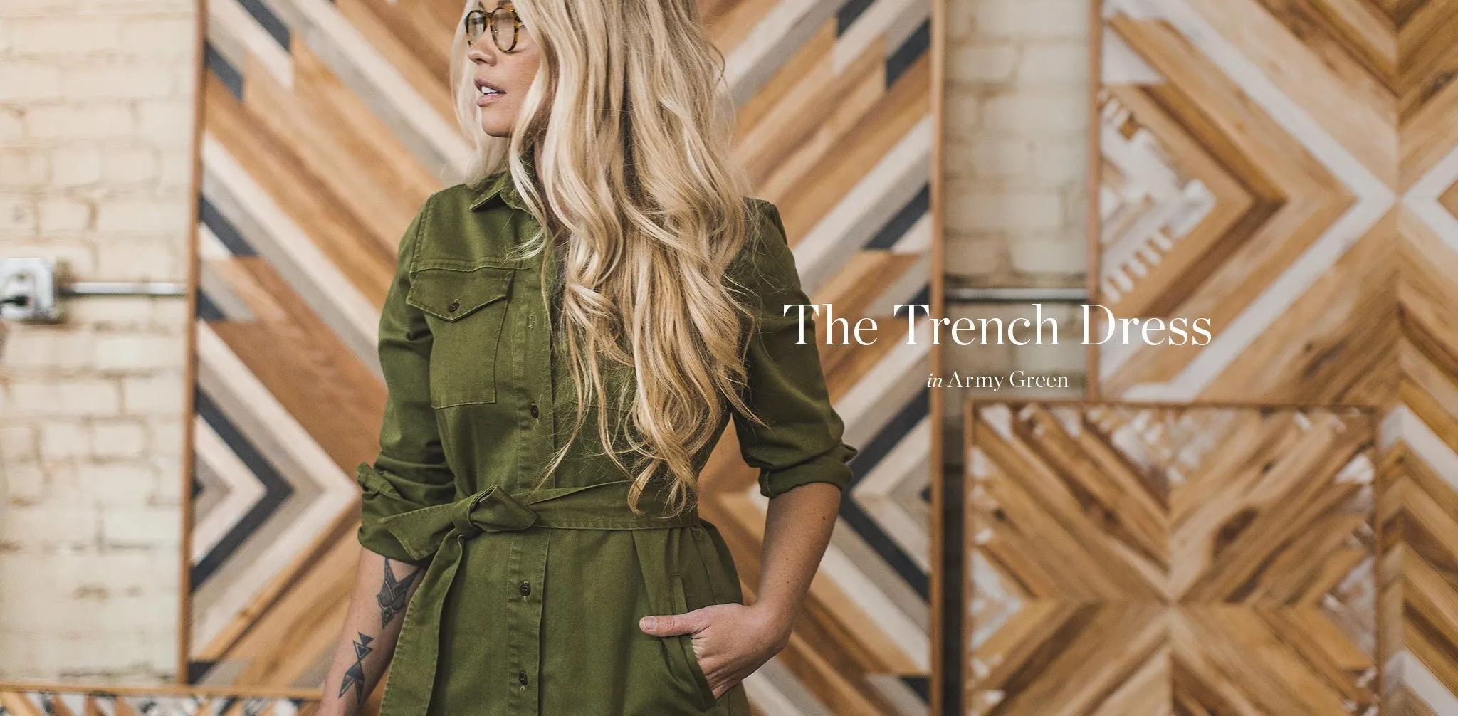 The Trench Dress in Army Green