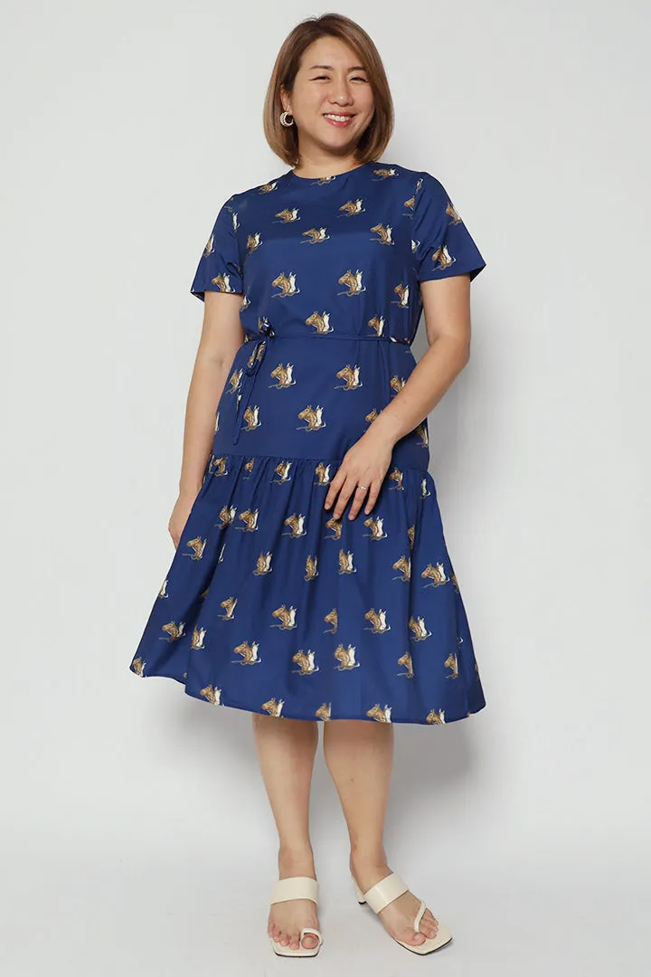 Tiffy Dress in Horse Print