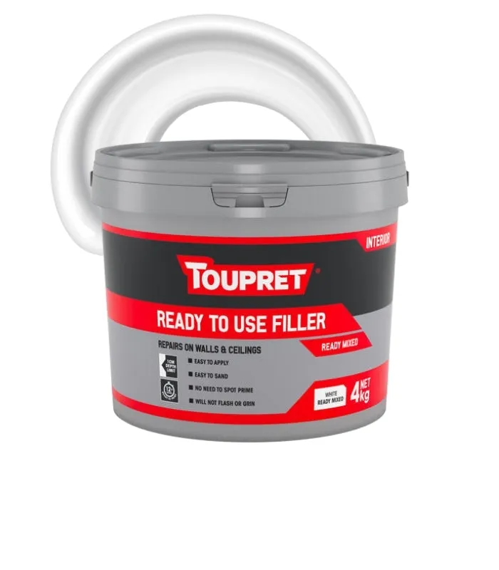 Toupret Interior Ready Mixed Filler - White - Ready to use