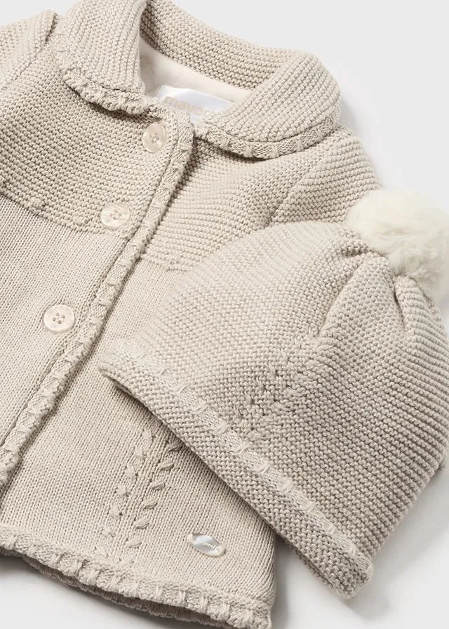 Tricot knit Coat and Hat