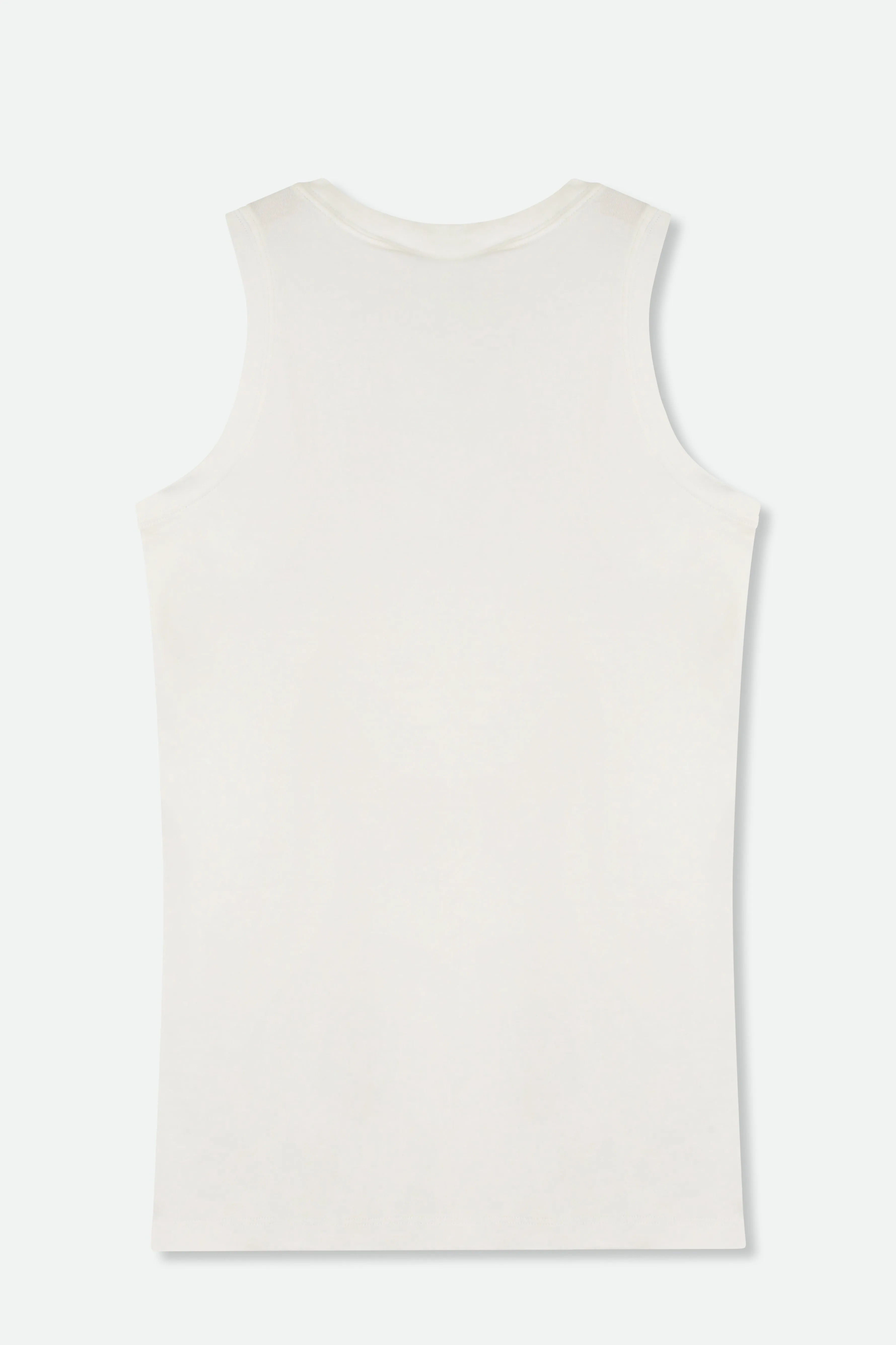 TUNIC LENGTH MUSCLE TANK IN PIMA COTTON STRETCH - Final Few Sizes US 6-10