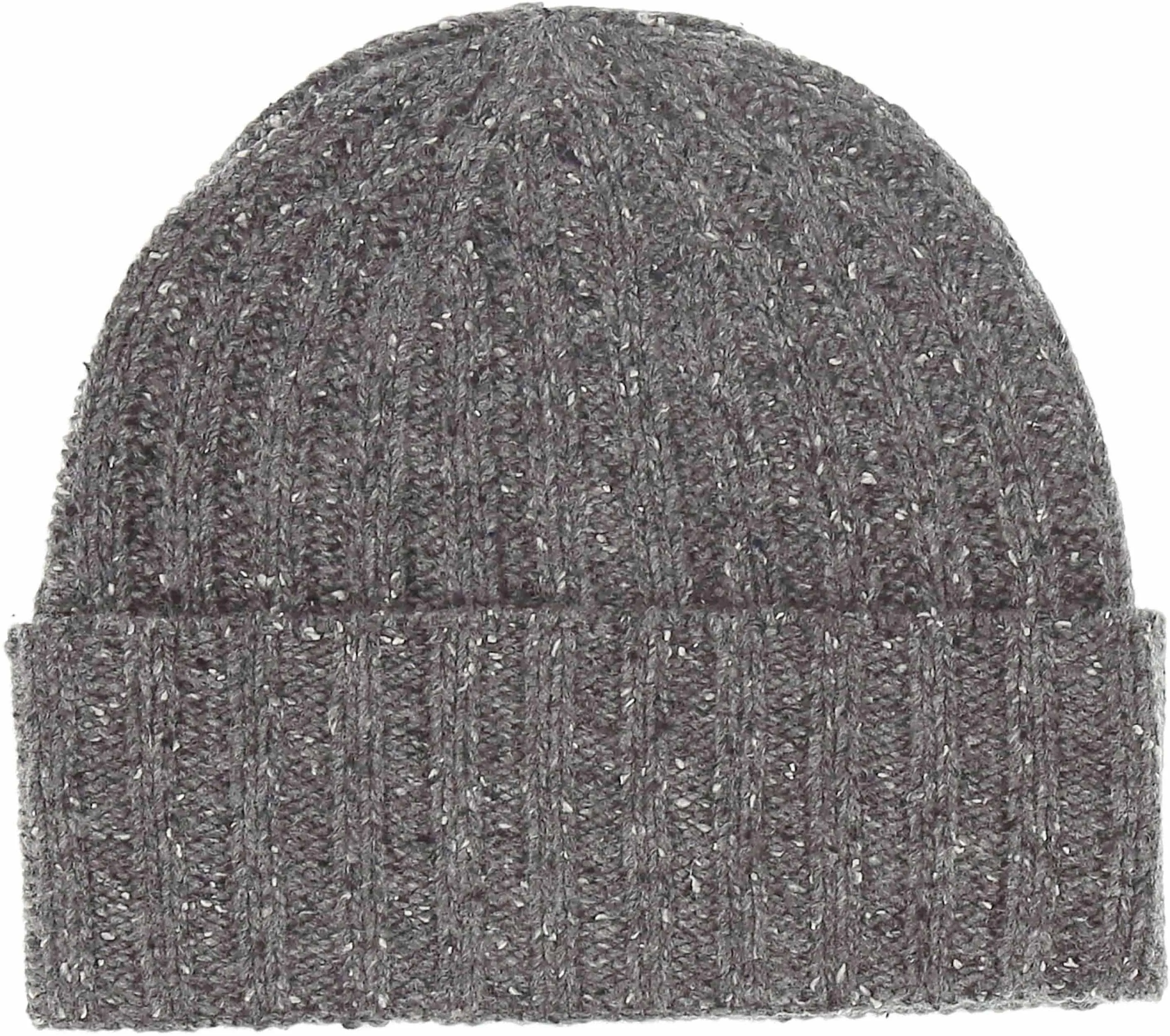 Tweed Stripe Rib Knit Cuff Beanie