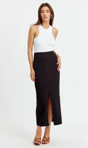 Vicki Front Slit Midi Skirt