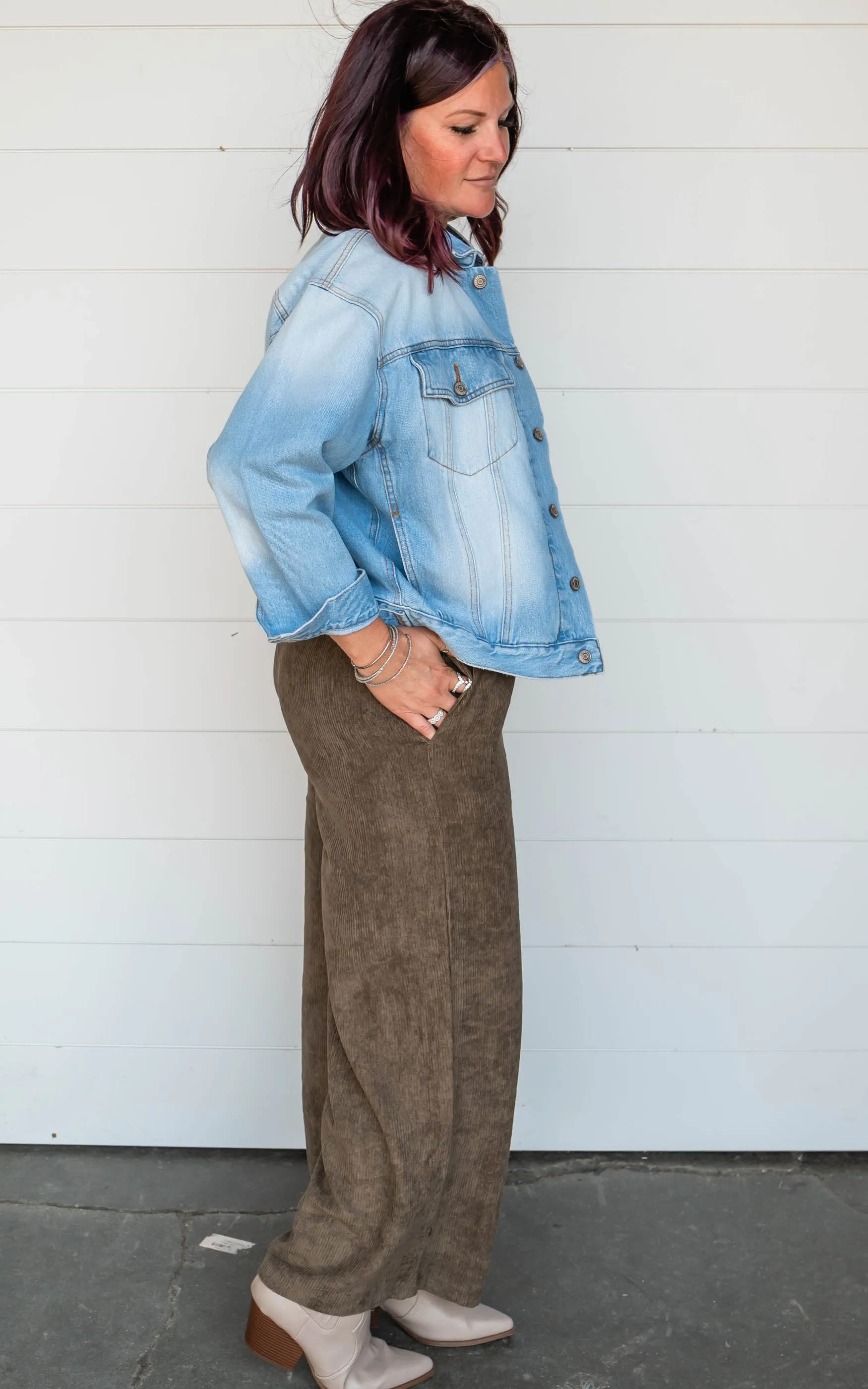 Wide Leg Corduroy Pants - Final Sale