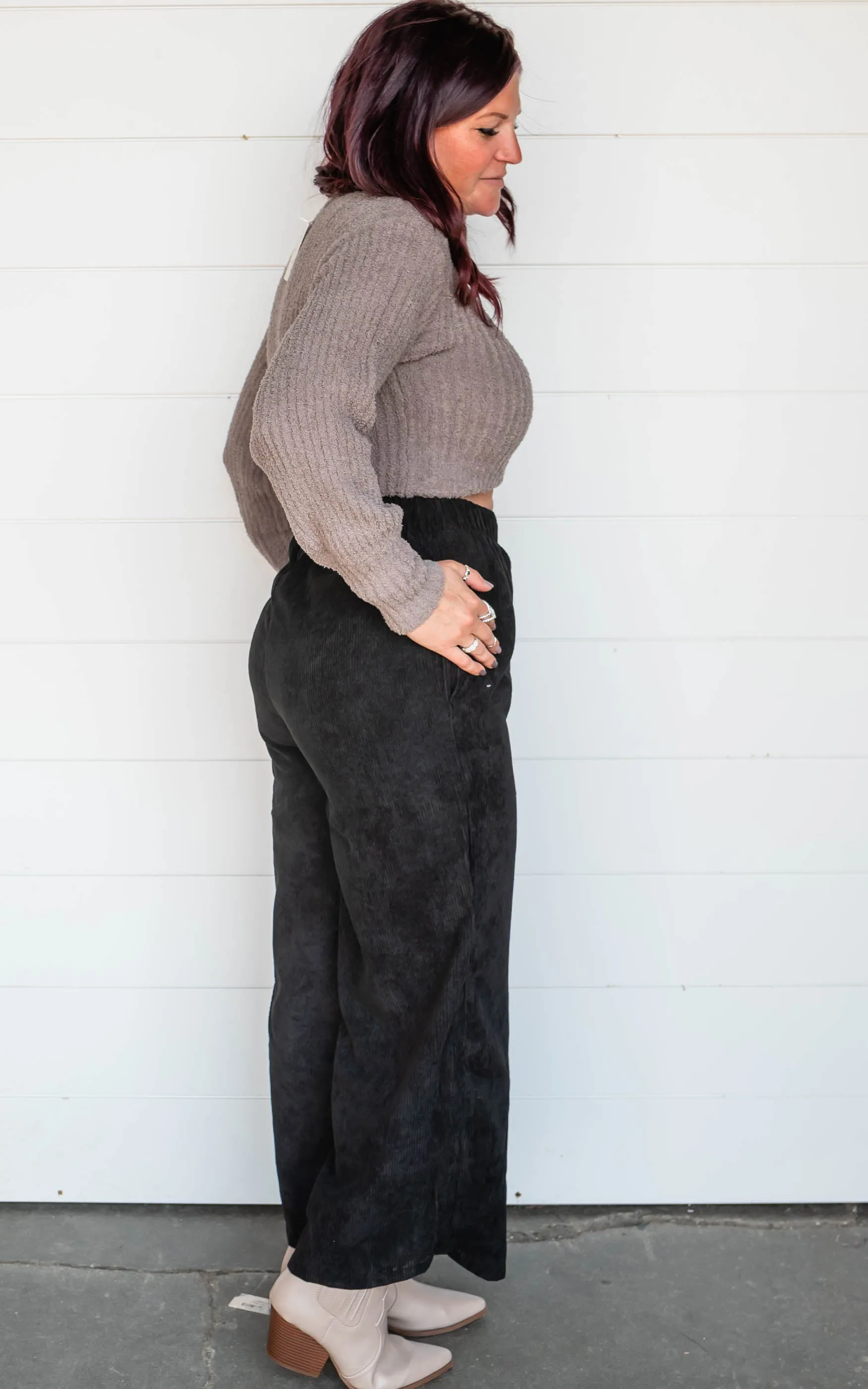 Wide Leg Corduroy Pants - Final Sale