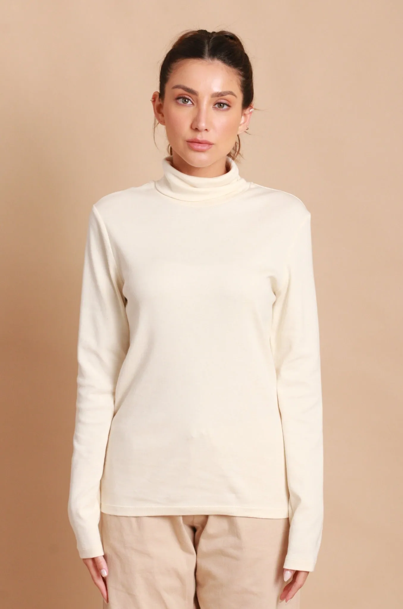 Women's Basic Turtle Neck Long Sleeve