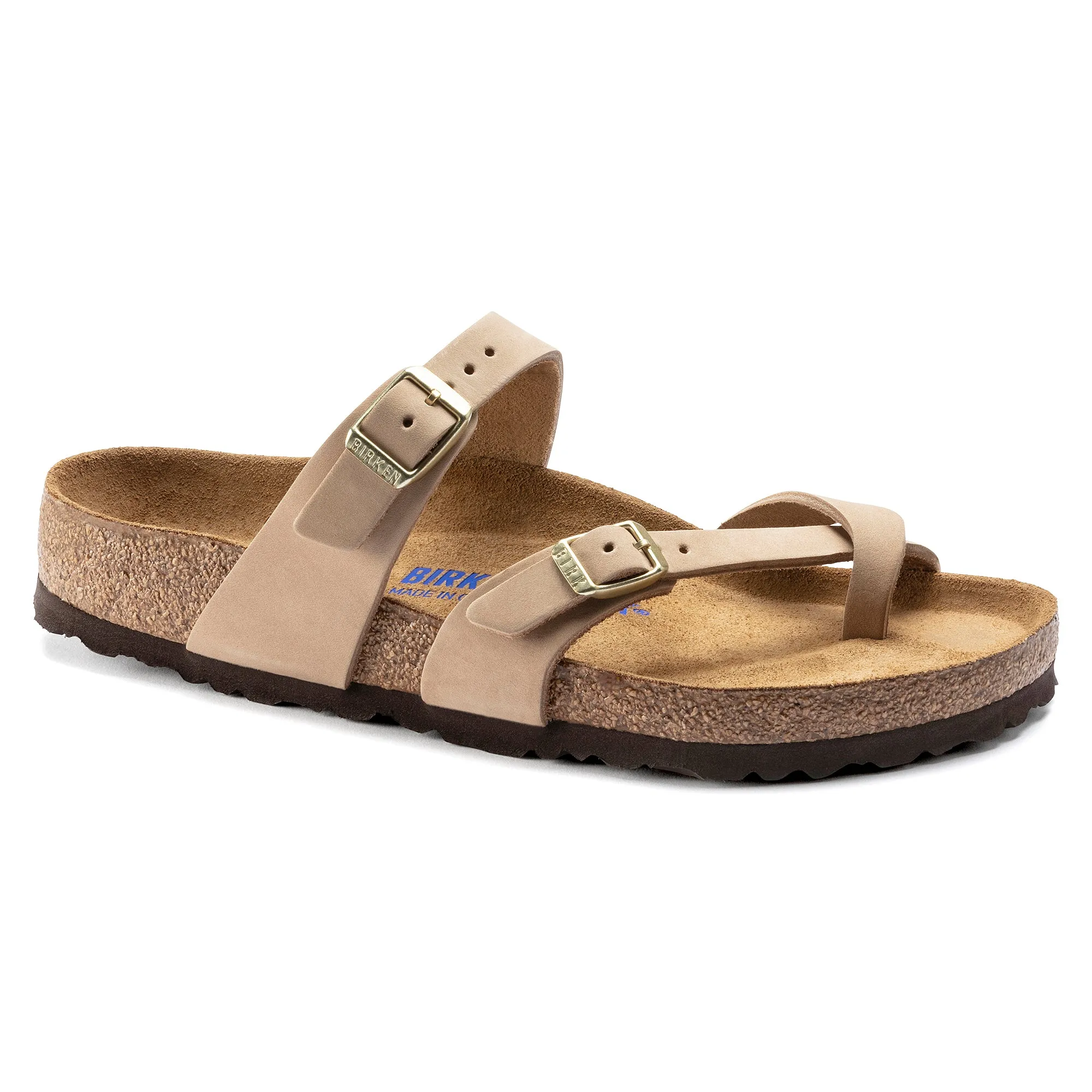 Women's Birkenstock Mayari Soft Footbed Nubuck Leather Color: Sandcastle