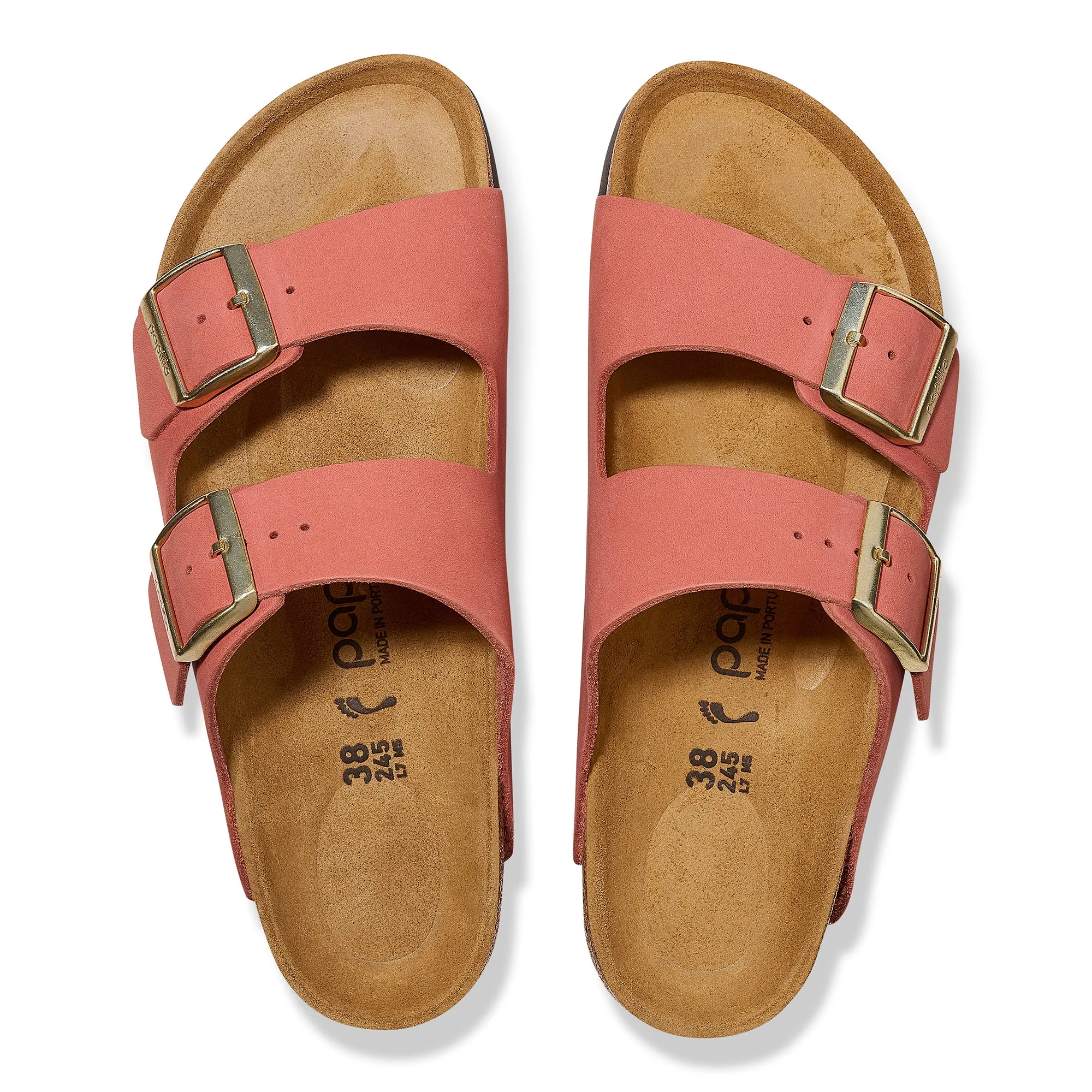 Women's Birkenstock Papillio Platform Nubuck Leather Color: Mars Red