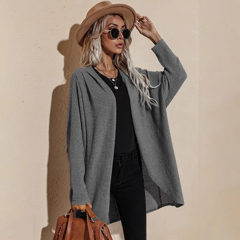 Women's Open Front Knit Cardigan Winter Fall Sweater Long Sleeve Coat