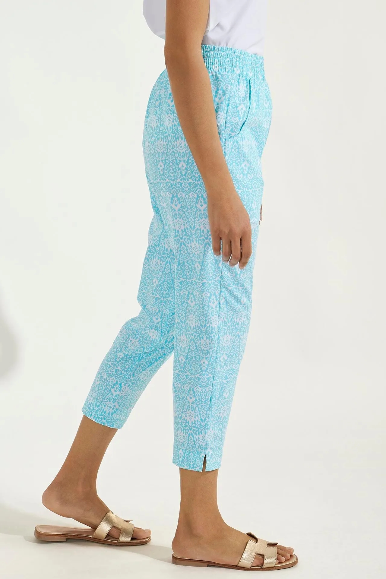 Women's Perissa Pants  |  Bay Aqua Coastal Ikat