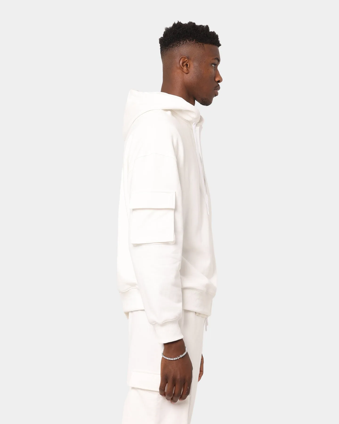 XXIII Luka Cargo Pocket Hoodie Whit